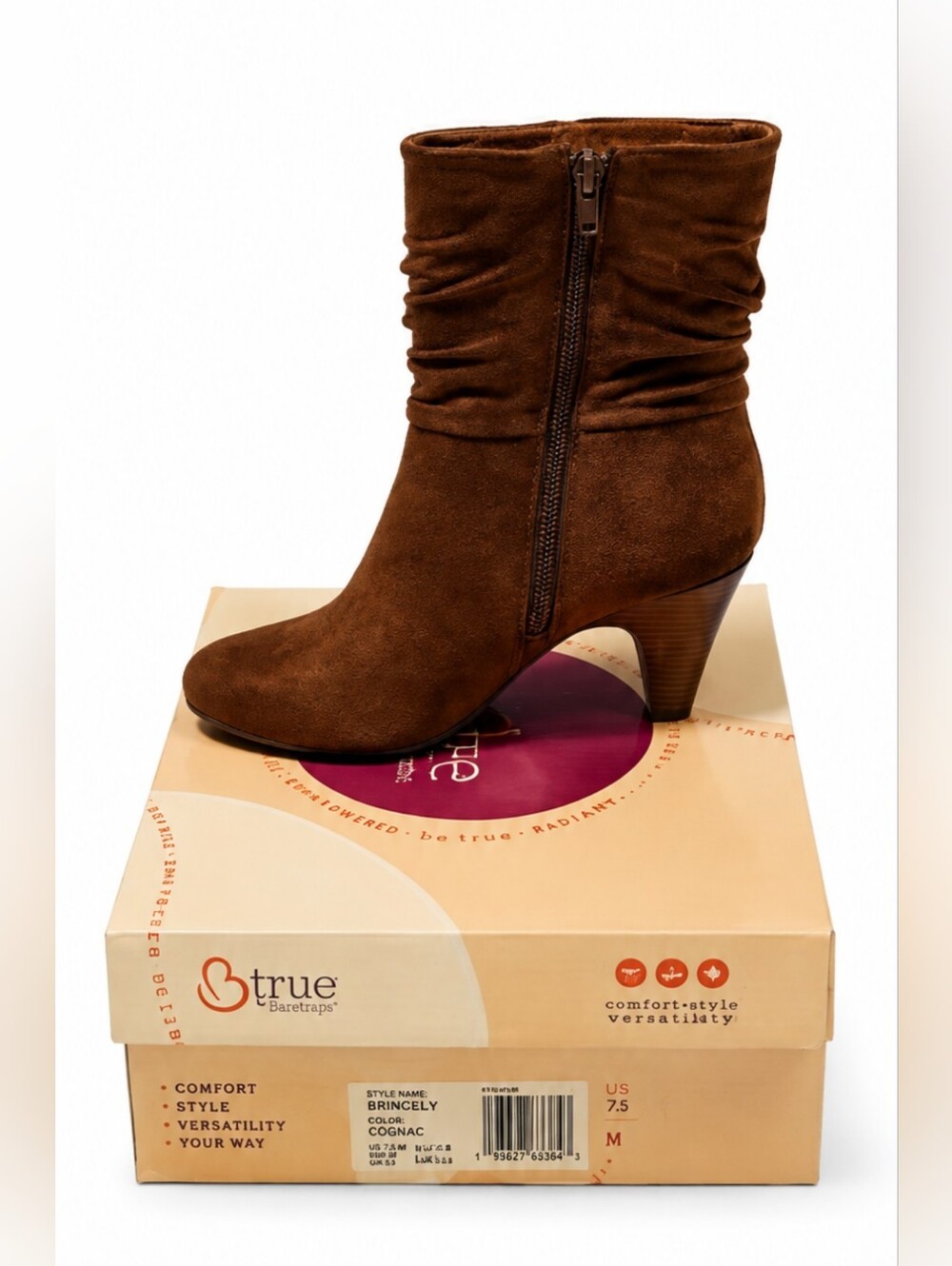 Baretraps Verona Heeled Women's Sz 8.5 Suede Ankle Boots